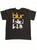 Camiseta BLUR Banda Blur Punk Rock Vintage - Negra Con Gráfico Amarillo, Camiseta Clásica Para Hombres