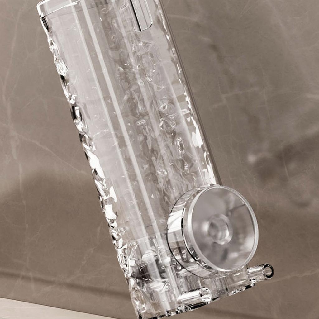 Wall Mounted Space Saving Clear Soap Dispenser with Strong Suction Cup for Home and Office Use