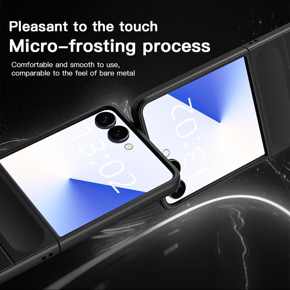 KEYSION Stoßfeste Hülle für Samsung Z Flip 7 5G Rutschfeste Hartplastik-Handy-Rückseite für Galaxy Z Flip 7 5G