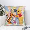 Cartoon Bear Square Pillow Case Winnie The Pooh Cushion Cover Vintage Polyester Decor Pillowcase for Home 40x40cm