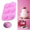 Lebensmittelechtes Silikon Schokoladenform Rosenförmige Kuchenform Kreative Dessertform Praktisches Küchenbackwerkzeug