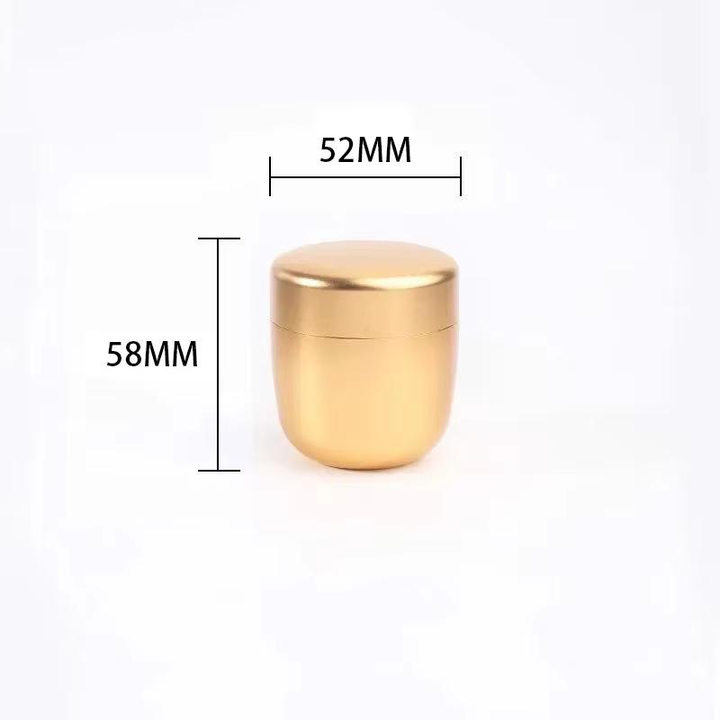 

1 шт. Мини-контейнер для хранения пищевых орехов и конфет, портативная герметичная банка, металлическая коробка из алюминиевого сплава, влагостойкая сплошная цветная банка для чая золотой