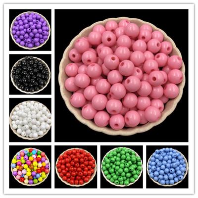 500 Pcs 4 Mm Loose Bead Fashion Acrylic Round Beads for Diy Bangle Necklace Making Accessories