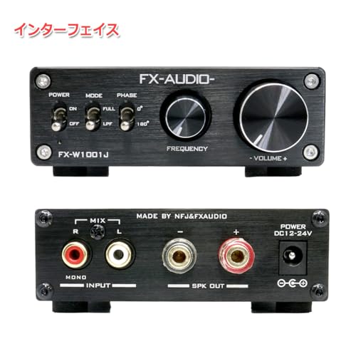 FX-AUDIO- FX-W1001J [Black] TPA3116 Digital Amplifier IC with PBTL Low-Pass Filter, Mono Power Amplifier, 100W X 1ch ParallelBTL, Subwoofer Amplifier