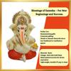 Resin Lord Ganesha Idol for Car Dashboard, Home, Office | Ganpati Statue for Mandir Decor | Handcrafted Ganesh Murti (Red & Ivory)