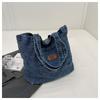 Lazy Wind Retro Denim Tasche 2025 Neue Geprägte Schulter-Tragetasche