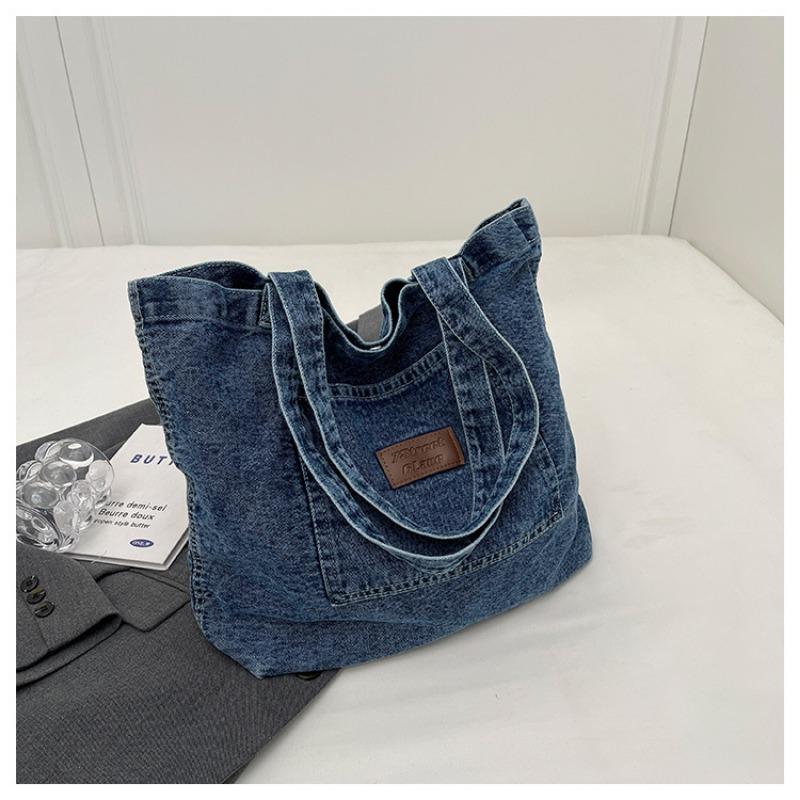 Lazy Wind Retro Denim Tasche 2025 Neue Geprägte Schulter-Tragetasche