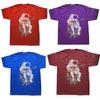 Lustiger Astronaut spielt Gitarre Galaxy Gitarrist T-Shirts Grafik Baumwolle Streetwear Kurzarm Geburtstagsgeschenke Sommer T-Shirt