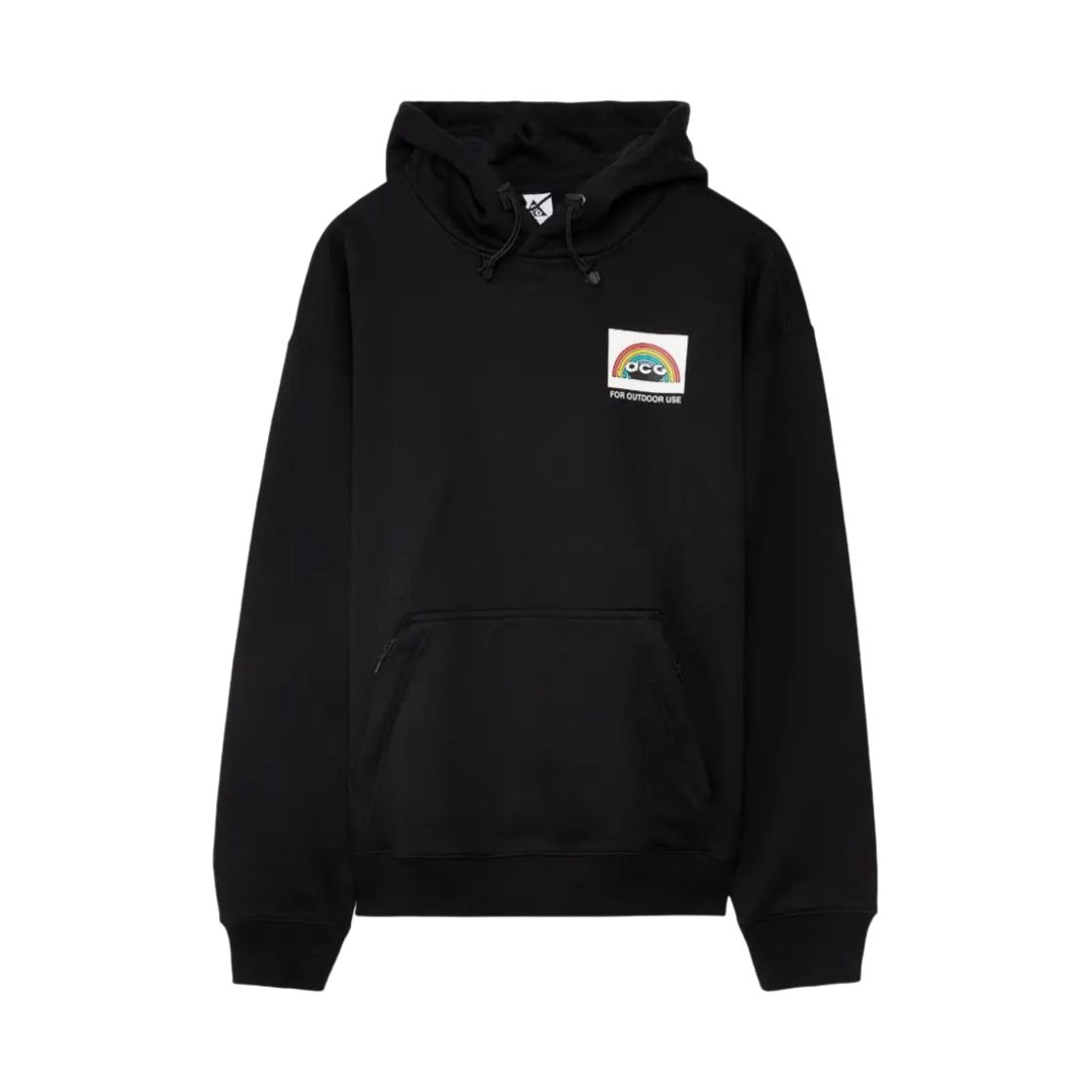 Nike Rainbow Pattern Hooded Pullover Long Sleeve Sweatshirt Men sweatshirt Black DJ1293-010 L