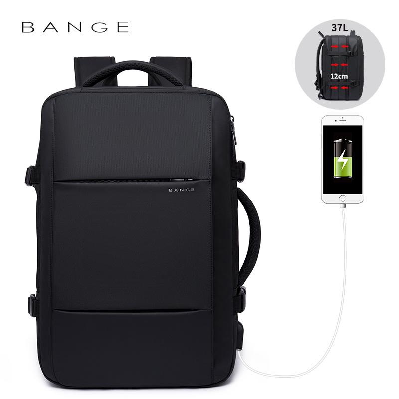 

BANGE Expandable Large Capacity Waterproof Laptop Travel Backpack with USB for Men