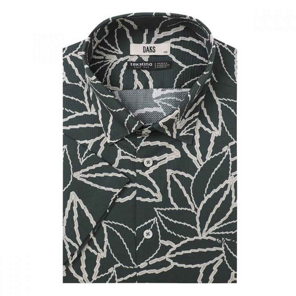 

Daks 26ss 100 Cotton Tekstina Print Pattern Summer Short Sleeve Regular Fit DMS1SHCS136-E1/95