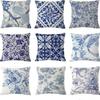Home Decor Blue And White Floral And Patterned Cushion Covers Pattern Cushion Cover Suitable For Sofa Bedroom Car Pillow Cover