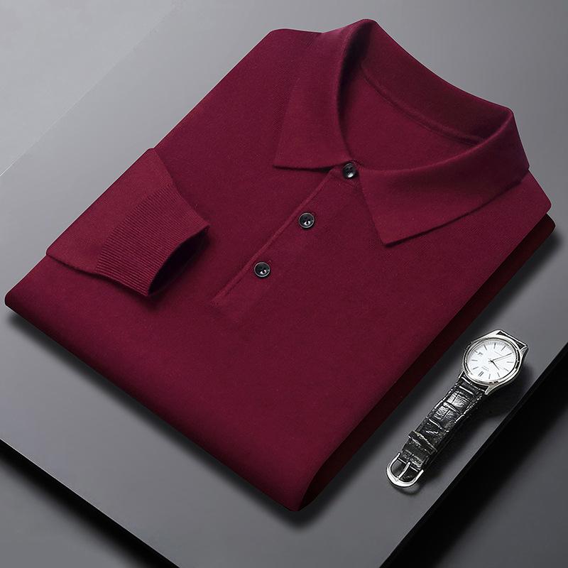 

Осень и зима новый свитер мужской свитер мужской пуловер с лацканами свитер мужская рубашка поло 3XL