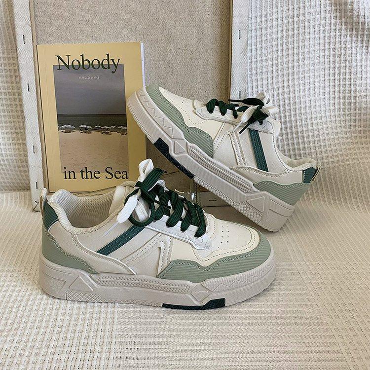 

Весенние новые дышащие студенческие кроссовки в модном корейском стиле, удобные в носке, женская спортивная повседневная обувь Muffin 38