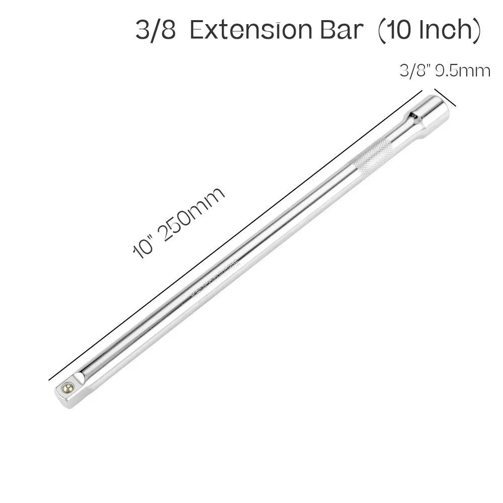1/4" 3/8" 1/2" Socket Ratchet Wrench Extension Bar 50/75/100/125/150/250mm Long Bar Steering Sleeve Connecting Rod Accessories
