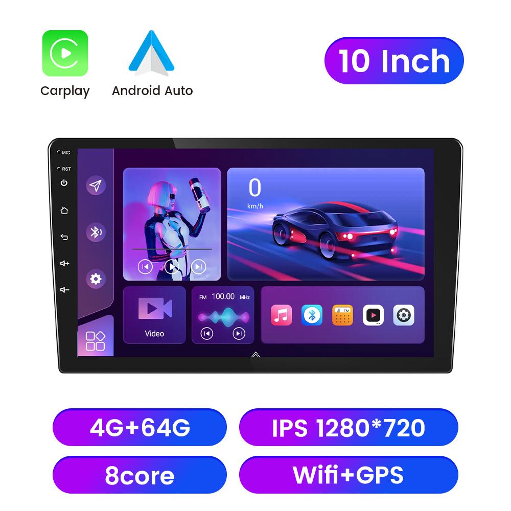 2 Din 7" 9" 10" Android Car Radio Universal Carplay Multimedia Video Player GPS FM WIFI For Nissan Kia Honda VW Hyundai Toyota
