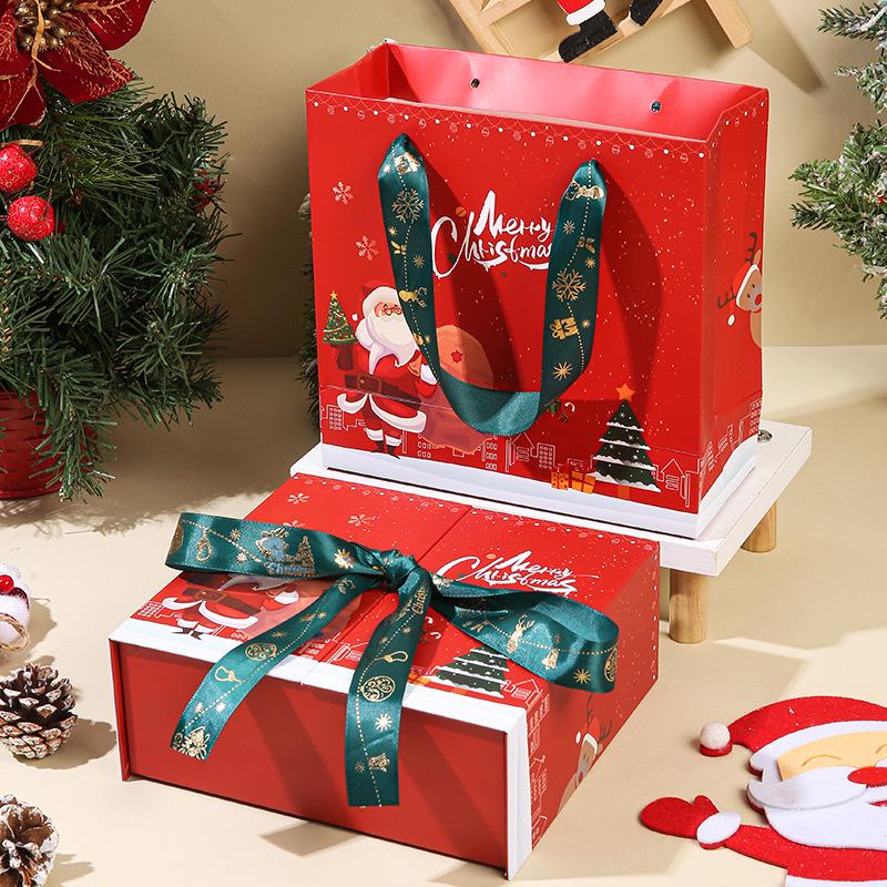 Original Christmas Gift Box: Snack Nuts, Hat, and Purse Set Souvenir