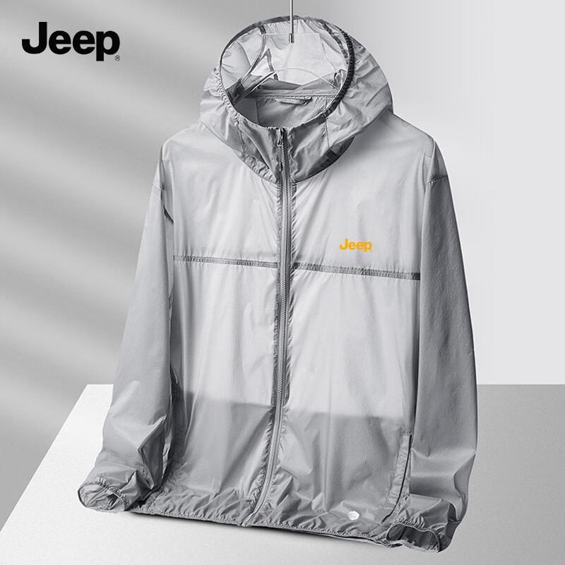 JEEP Men s Ice Silk UV Protection Hooded Sun Jacket 3XL