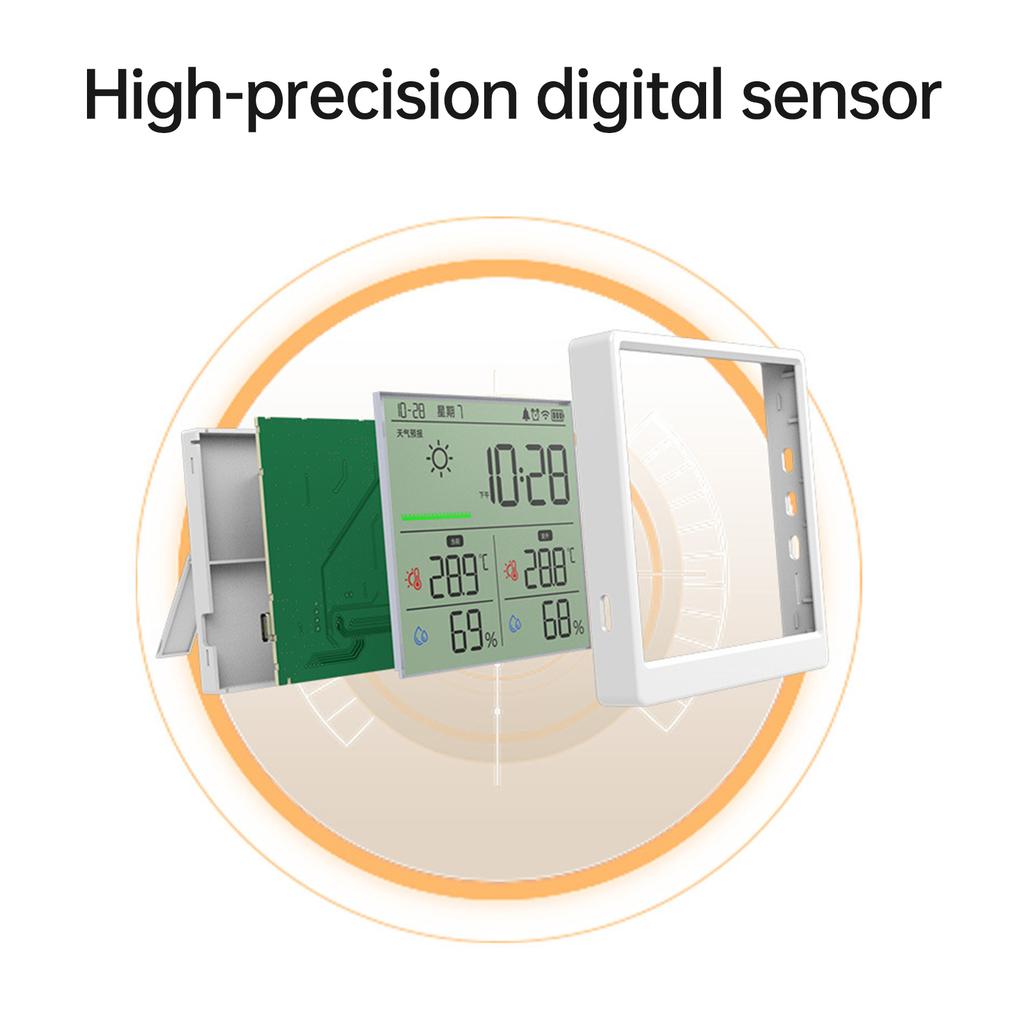 WiFi Thermometer Hygrometer, Indoor Temperature Humidity Monitor with App Alert, Remote Monitoring, Data Export for