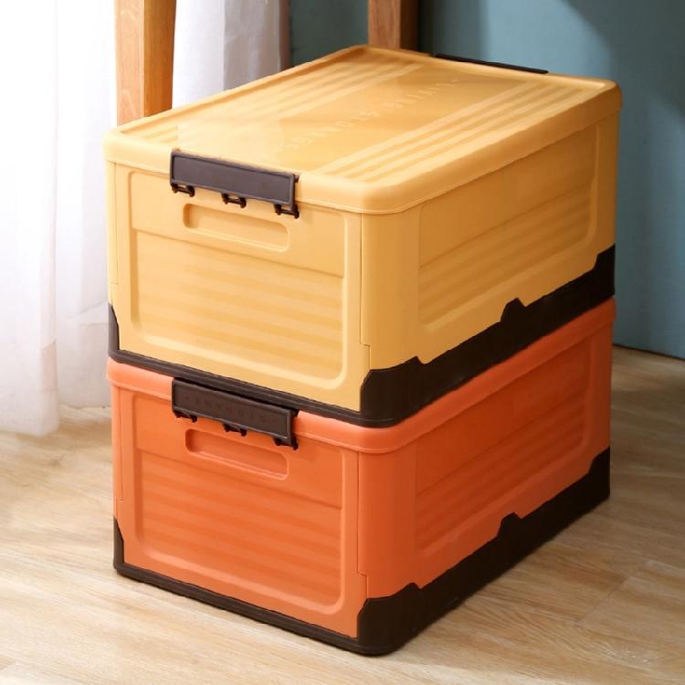 Wygodny Składany Kosz do Przechowywania Składany Plastikowy Pojemnik z Pokrywką Oszczędzający Miejsce Uchwyt na Książki Pojemnik na Ubrania dla Uczniów