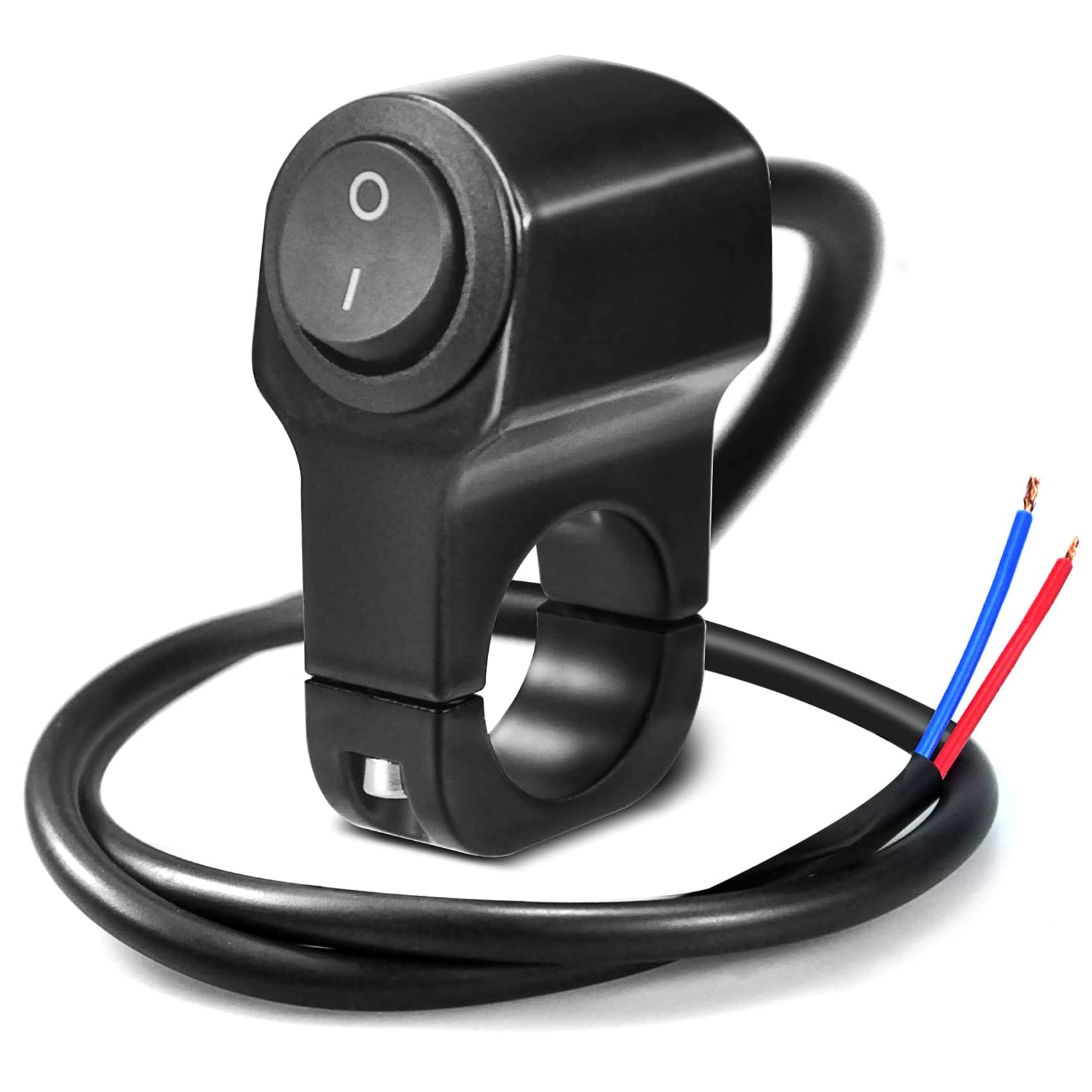 YFFSFDC Motorcycle Switch Waterproof 12V 22mm Headlight Fog Spotlight Handlebar ON/OFF 12V 22mm