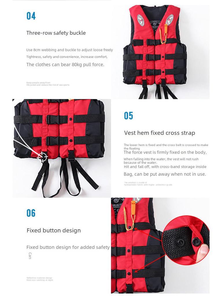 Jiaruiste Adult Buoyancy Vest for Swimming and Sea Fishing