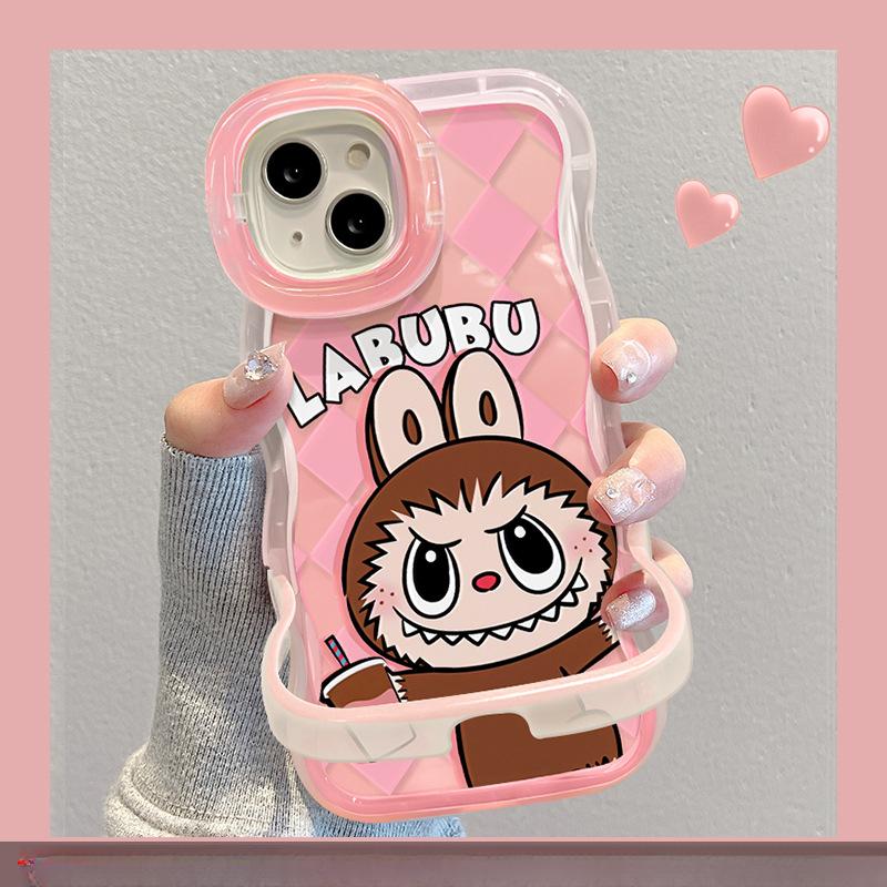 

Подходит для чехла для мобильного телефона Apple 15/14pro IPhone 13 Мультяшный Ragbub 12 Волнистый край 11 Невидимый двойной кронштейн iphone 13