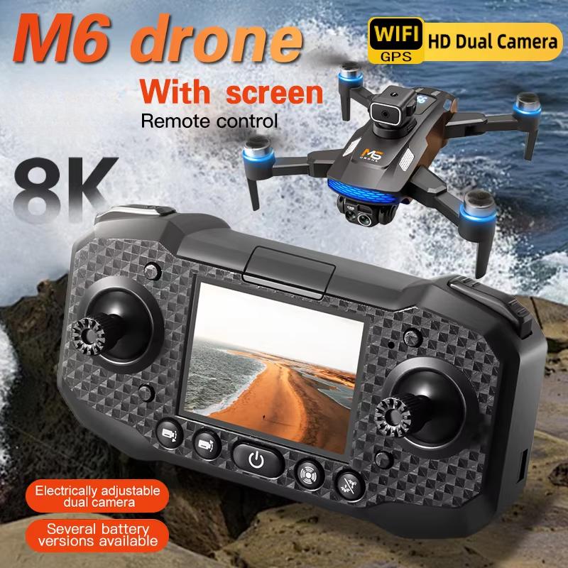 Brand New M6 RC Drone Brushless Motor Professional 4K/8K HD Aerial Photography Dual Camera Obstacle Avoidance Optical Flow Quadcopter Toy Gift