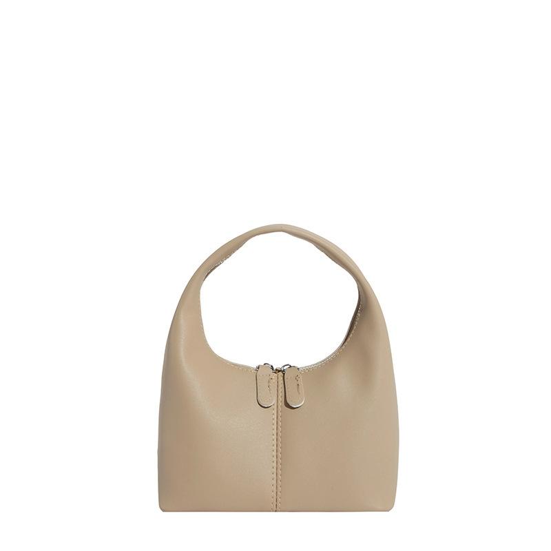 New Women's 2025 Niche Bag Solid Color Design High Sense Elegant Fresh Fashion Retro Versatile Handbag