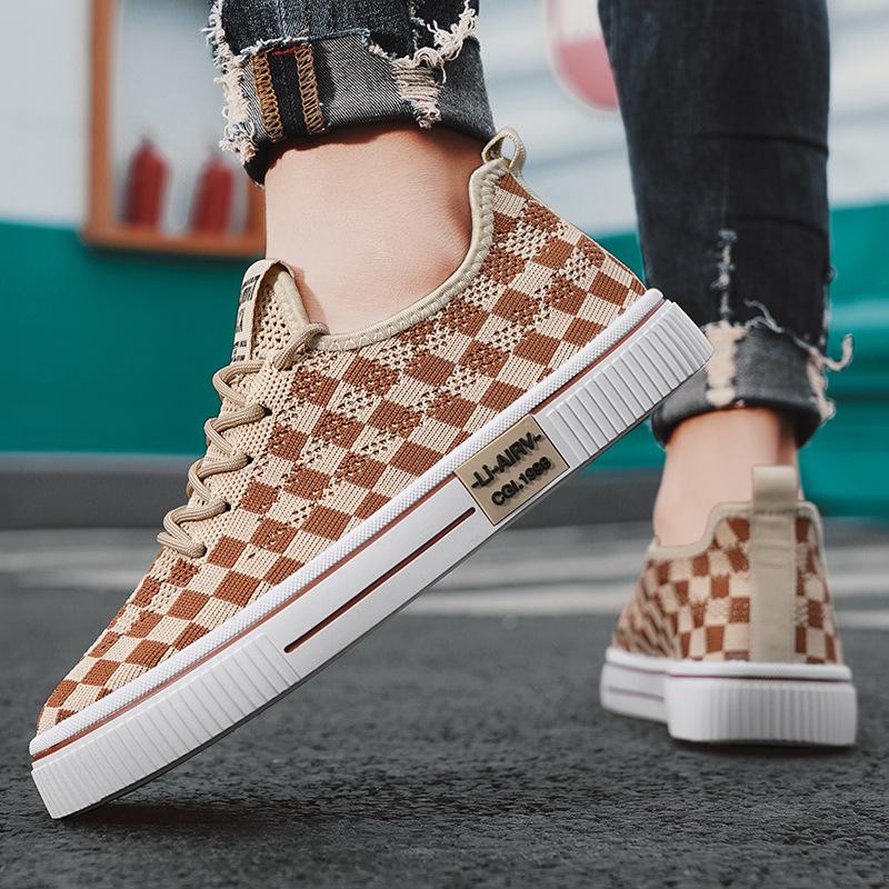 

Official Men Canvas Shoes Men Fashion 2025 Summer Casual Sneakers Student Casual Shoes Man Vulcanize Comfortable Shoes 44 хакі