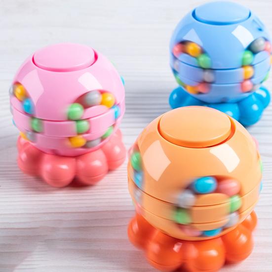 Cube Toy Smooth Rotation Stress Relief Fidget Toy Fall-Resistant Octopus Shape Sensory Fidget Gadget Kids Puzzle Cube Toy