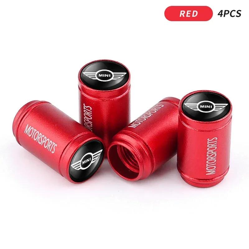 4Pcs 3D Styling Car Wheel Tire Valve Caps Stem Cap Accessories For MINI Cooper JCW WORKS R55 R56 F55 F56 R57 R58 R59 R60 dymfu11