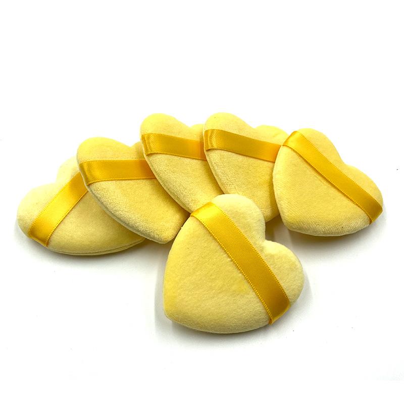 3pcs Soft Velvet Makeup Sponge Heart Shape Powder Puff Face Mini Makeup Foundation Eyesshadow Cosmetic Puffs Makeup Puff Tools