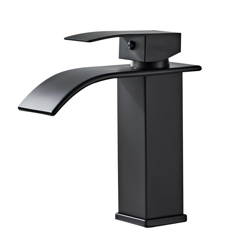 Heiß- und Kaltwasser-Wasserfallhahn mit Kupferkern für Waschbecken & Arbeitsplatte