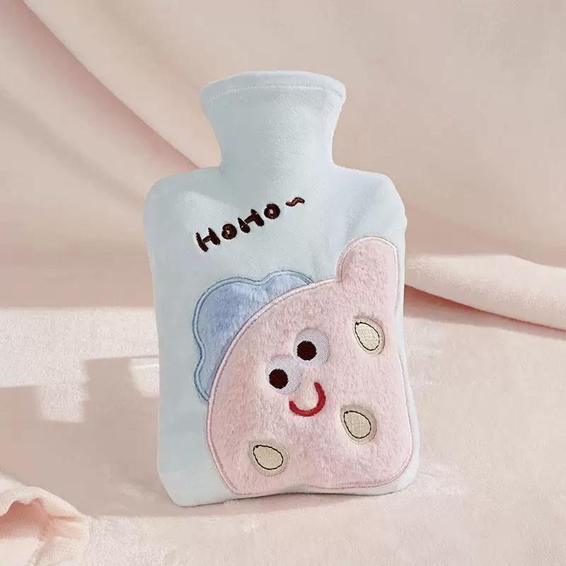 Hot Water Bottle, Water-Filled Warm Water Bag, Explosion-Proof, Large Size for Applying on the Stomach, Special for Girls during Their Period, Small