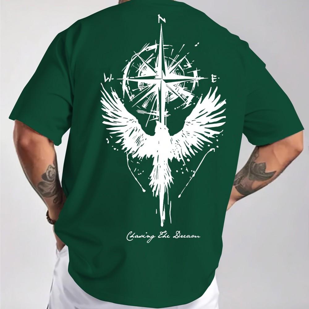 

Мужская летняя футболка с принтом ангела, модная и удобная, с круглым вырезом, для улицы, приятная к коже, повседневный топ 4XL