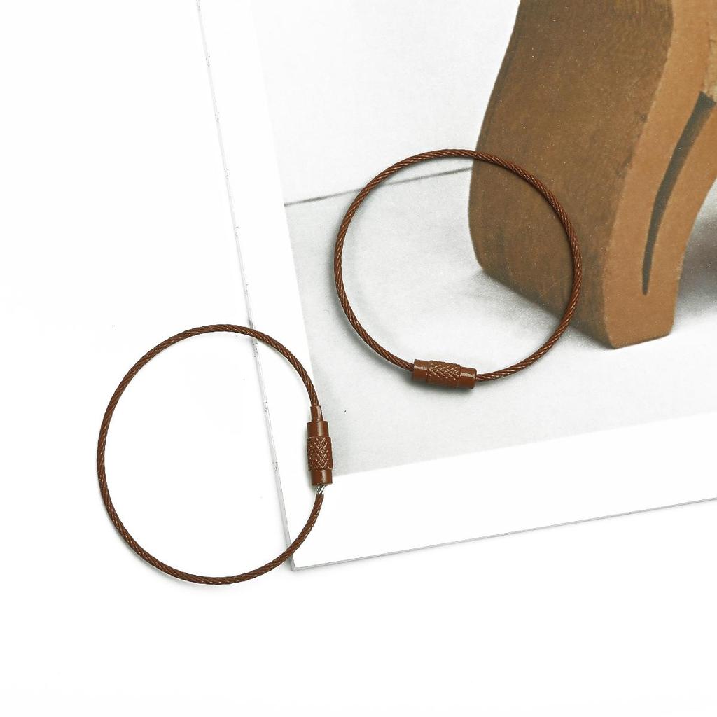 2Pcs Steel Wire Spray Painted Keyring Ring For DIY Bracelet Jewelry Making Craft Accessories