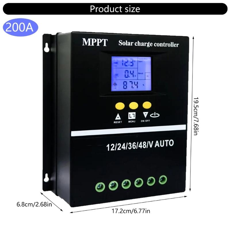 200A MPPT Solars Systems Controllers Weather Resistant Housing Efficient Power Management for Campers Residential
