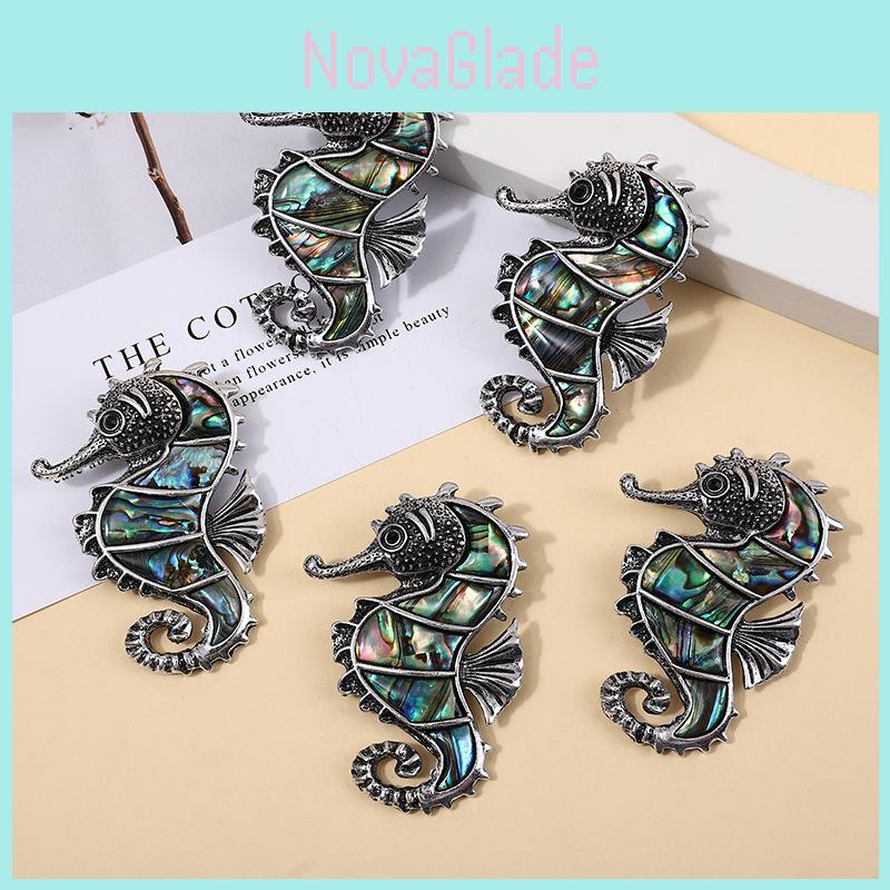 Marine Animal Seashell Brooch Pin With Necklace Pendant For Women Summer Fashion Accessory