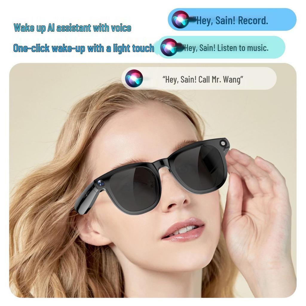 JS02PRO Smarte KI Bluetooth-Brille: 12MP Kamera, Videoaufnahme, Übersetzung, Objekterkennung, Anrufe, Musik.
