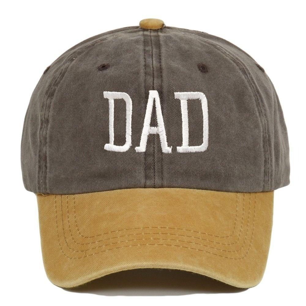 2pcs/set Retro Two-Tone Couple Mom Dad Baseball Cap Adjustable Washed Cotton Dad Hat Casual Baseball Hats For Man Women
