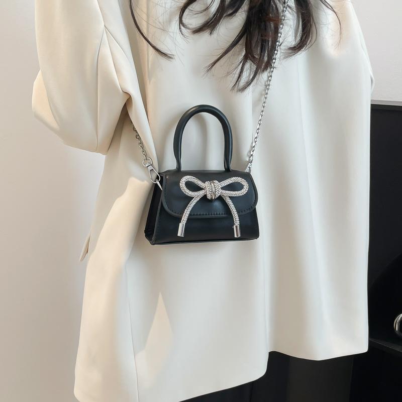 French Niche Design Premium Mini Bag 2025 Girl Bow Chain Lipstick Earphones Messenger Bag Tide