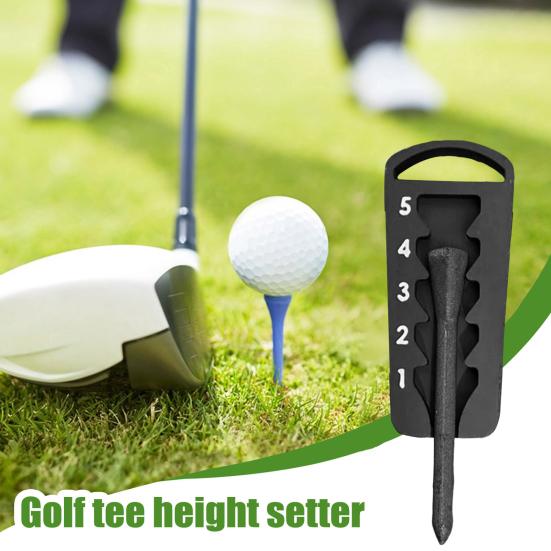 Nastavitelný nástroj pro výšku golfového týčka Přesný nastavovač výšky týčka pro konzistentní švihy Multifunkční držák týček pro golfové tašky