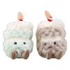 Adorable Fun Cake Keychain Plush Doll For Kids Brown Green Blue Pink 12cm