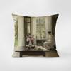 Floral & Scenery Pillows Artistic Home Decor Square Polyester Pillowcase, Modern Sofa Decorative Cushion Cover