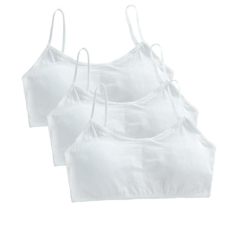

3pcs 8-16 Girls Underwear Teenage Girls Small Bras Young Children Underwears Student Girls Wireless Solid Underclothes Kids Sports Training Bra Vest