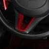 Red Red Carbon Fiber Steering Wheel Center Trim Cover For Genesis G70 2017 2018     G80 +