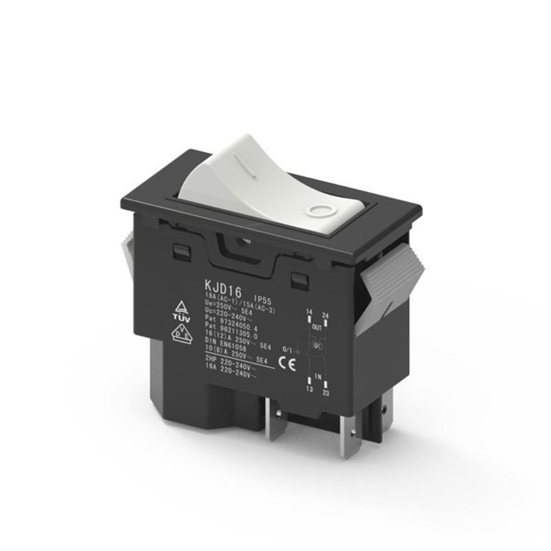 

4Pins Electromagnetic Push Button Switches Emergencies Stop Button Rocker Switches with Undervoltage Protections 1