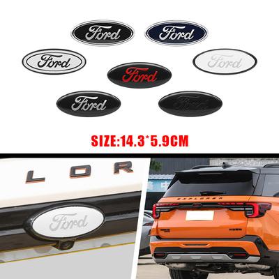 Car Front Grille Emblem Rear Trunk Logo Badge Sticker Accessories For Focus Mk2 Mk3 Fiesta Mk7 Ranger Mondeo Mk4 S-MAX Kuga