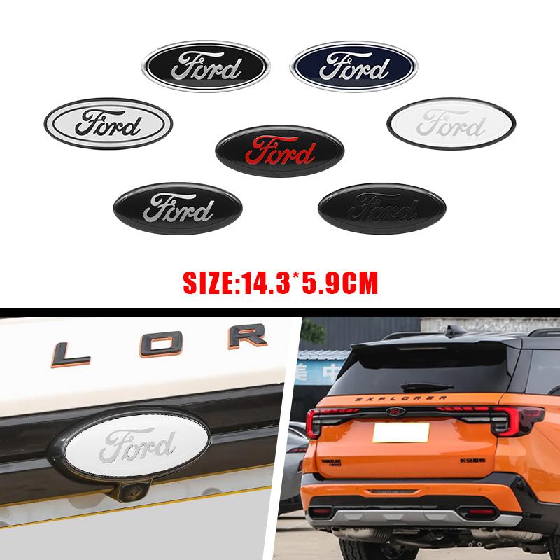 125mm 143mm 175mm 225mm For Ford Focus Fiesta Ranger Mondeo S-MAX Kuga Car Logo Badge Hood Rear Trunk Emblem Sticker Accessories